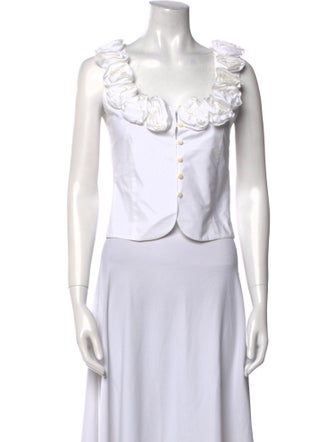 Mr. Larkin V-Neck Sleeveless Crop Top