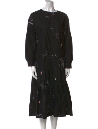 Mr. Larkin Crew Neck Midi Length Dress