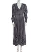 Mr. Larkin Plaid Print Long Dress