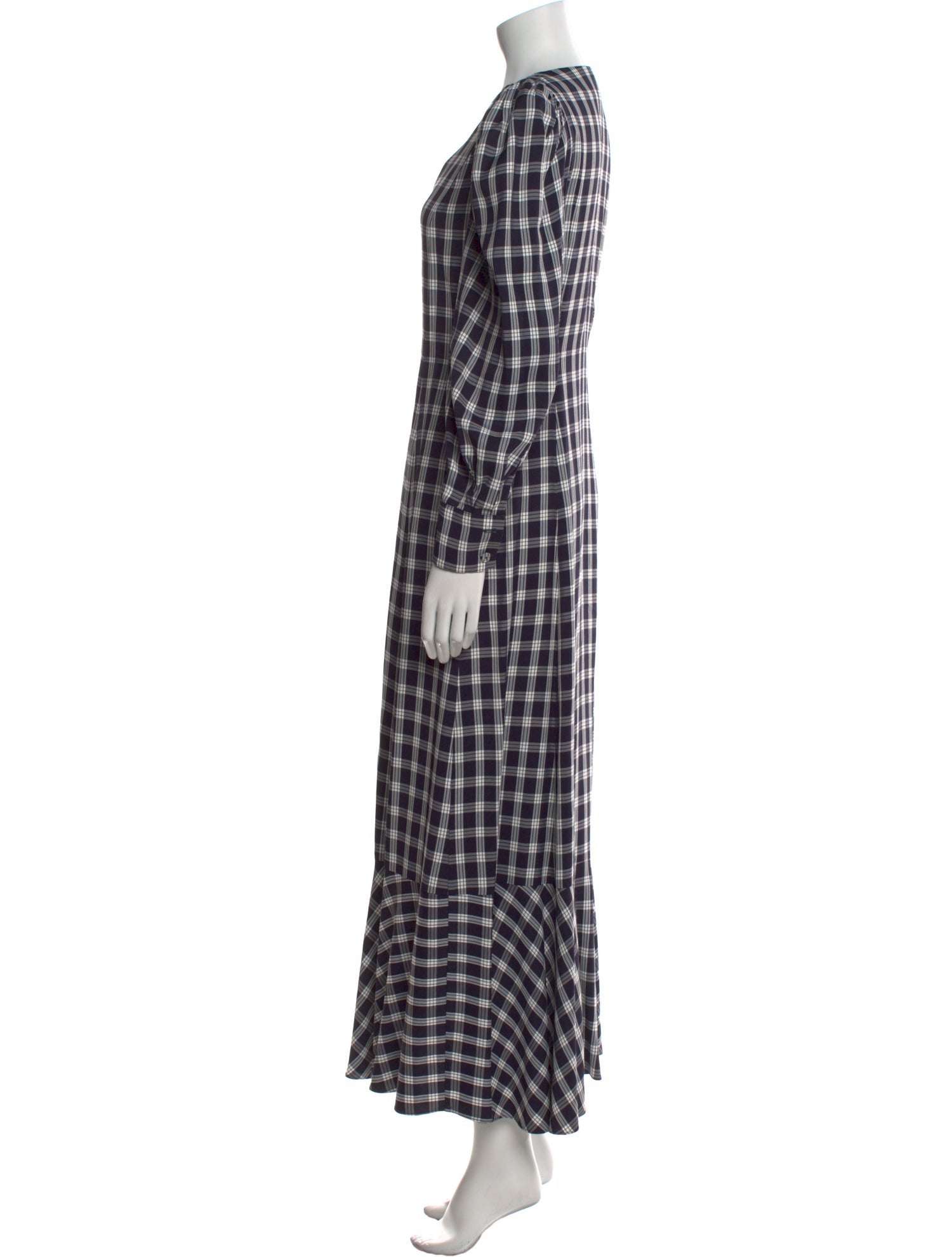 Mr. Larkin Plaid Print Long Dress