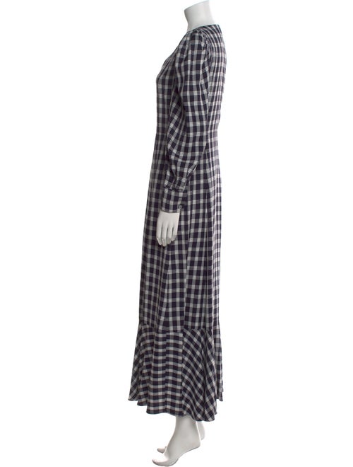 Mr. Larkin Plaid Print Long Dress