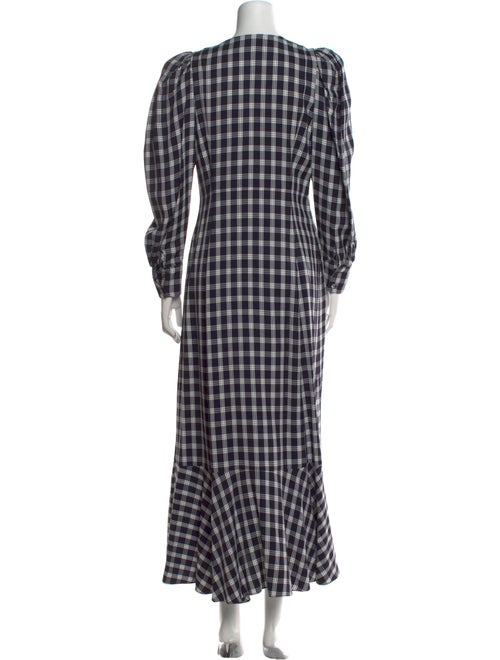 Mr. Larkin Plaid Print Long Dress