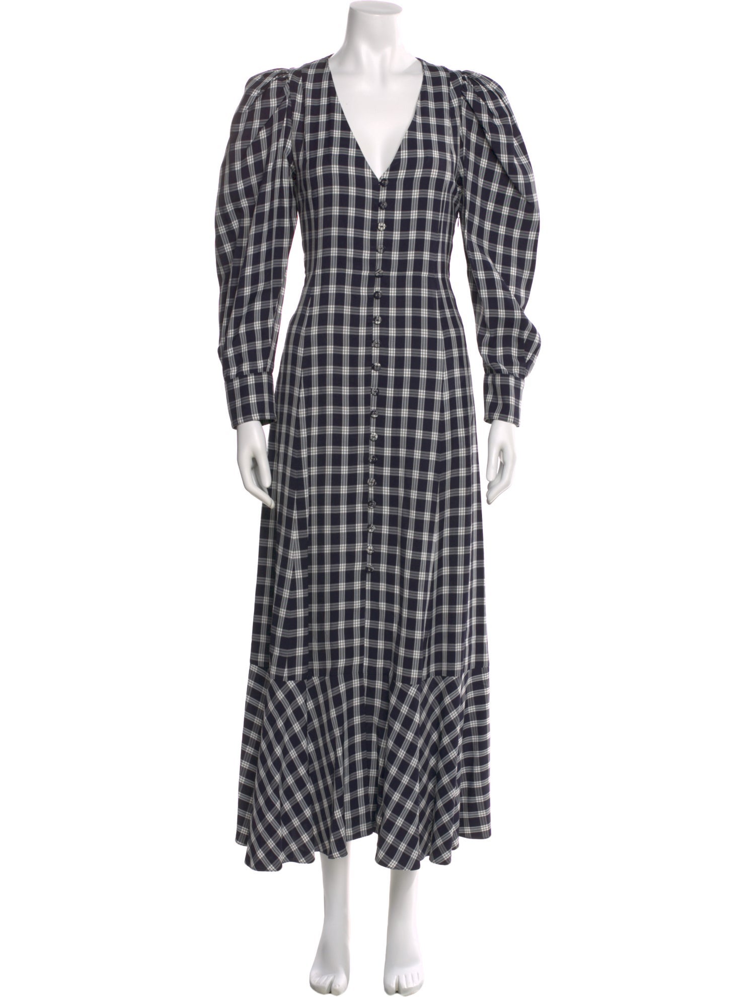 Mr. Larkin Plaid Print Long Dress