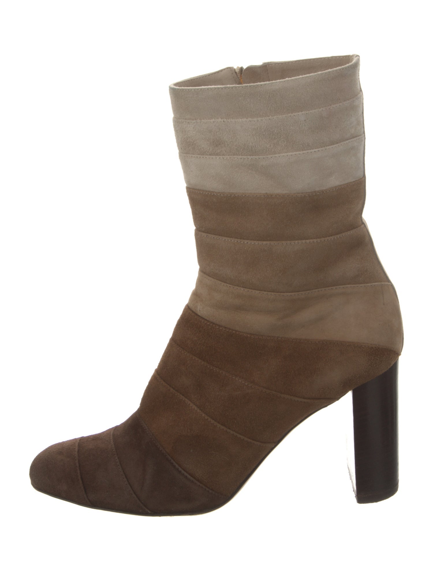 Marion Parke Suede Colorblock Pattern Sock Boots