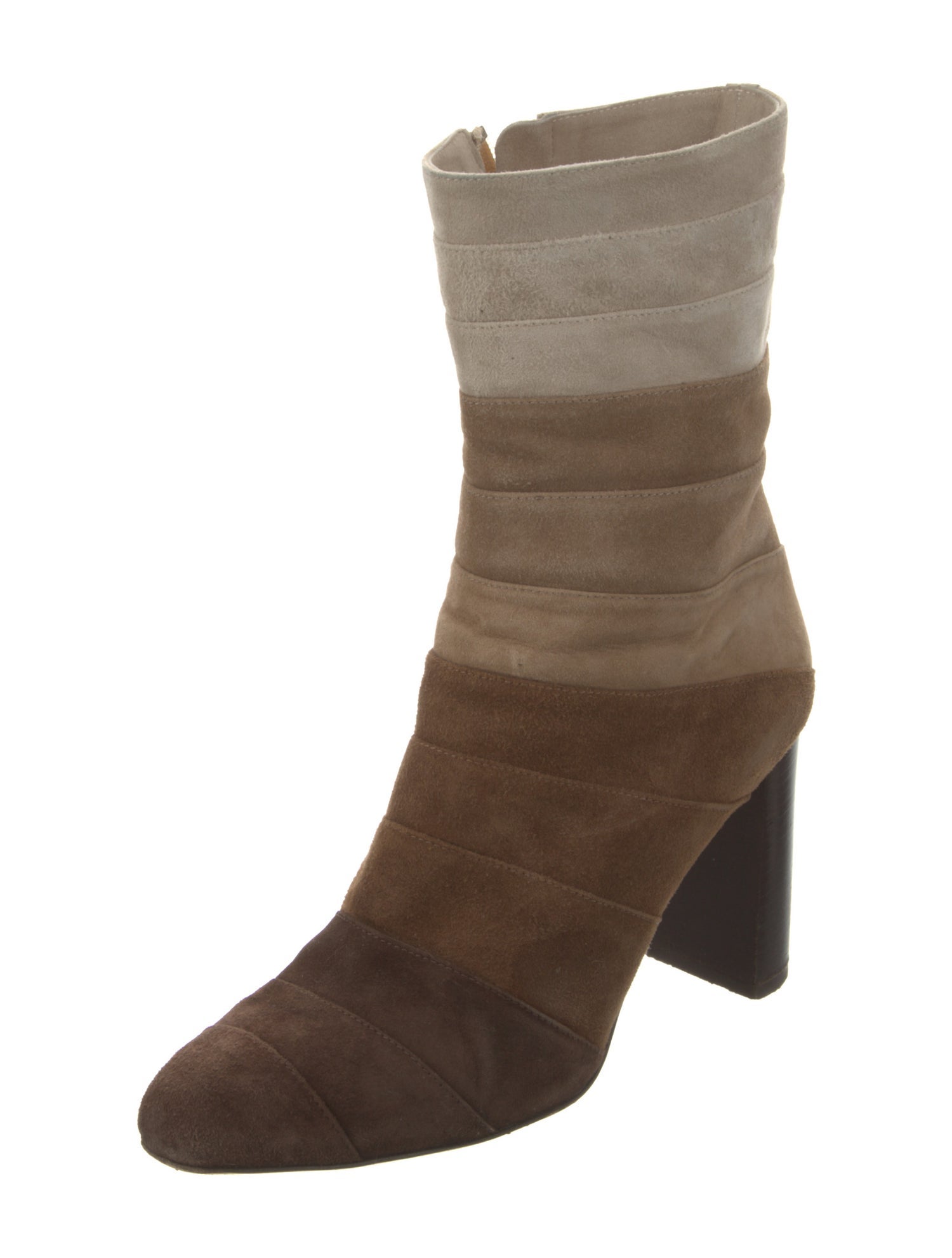Marion Parke Suede Colorblock Pattern Sock Boots