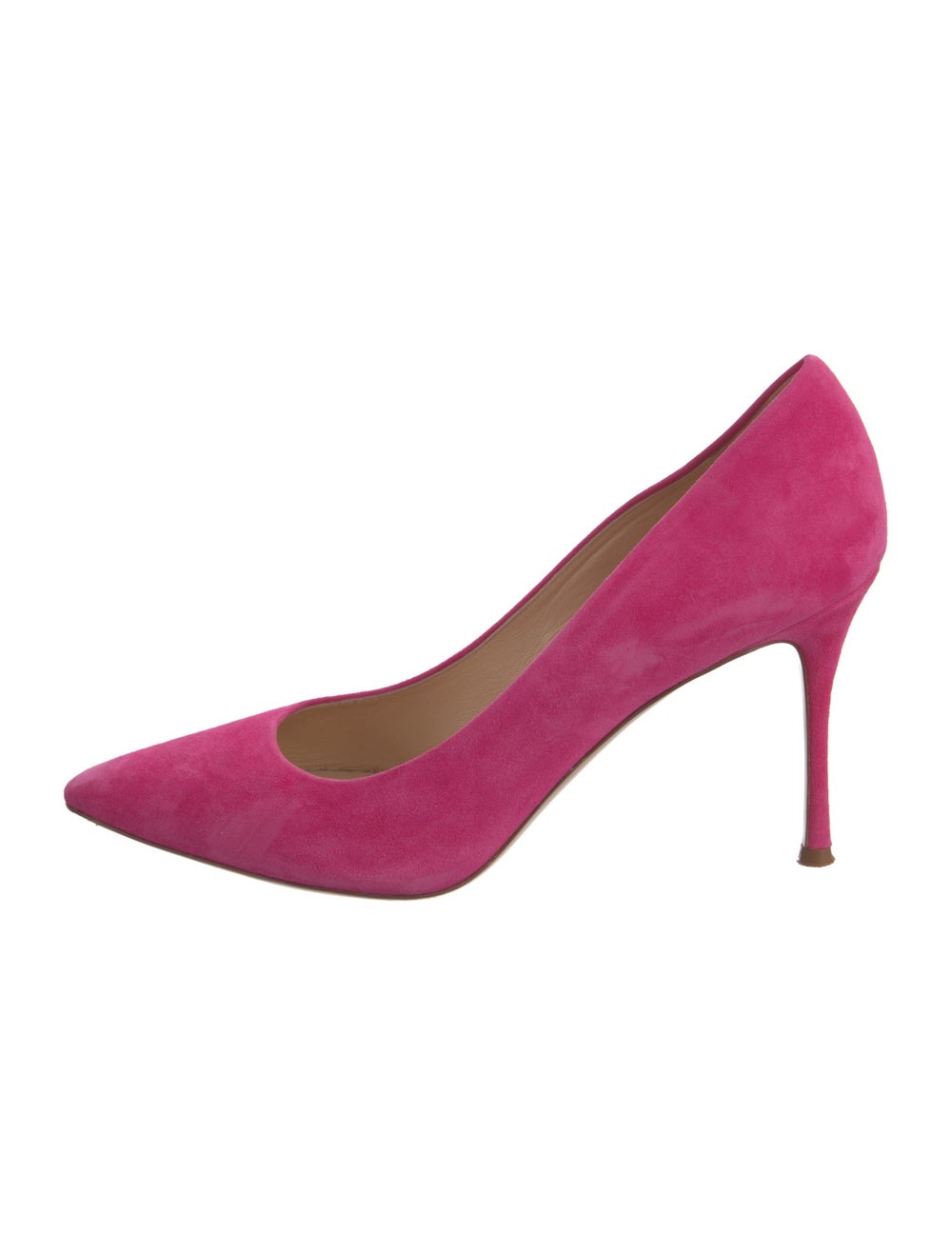 Marion Parke Suede Pumps Pink Semi-Pointed Toes