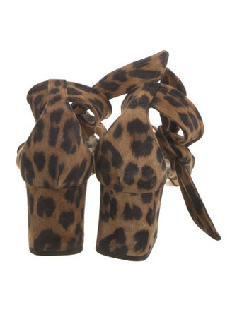 Marion Parke Suede Animal Print Sandals