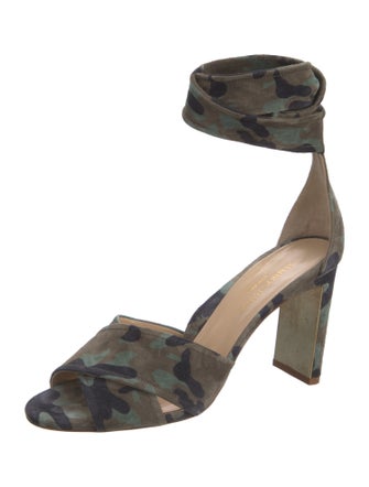 Marion Parke Suede Camouflage Print Sandals