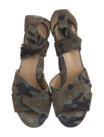 Marion Parke Suede Camouflage Print Sandals