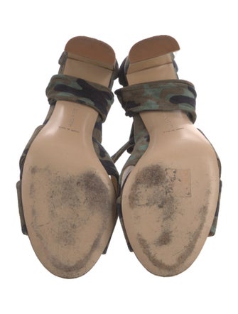 Marion Parke Suede Camouflage Print Sandals
