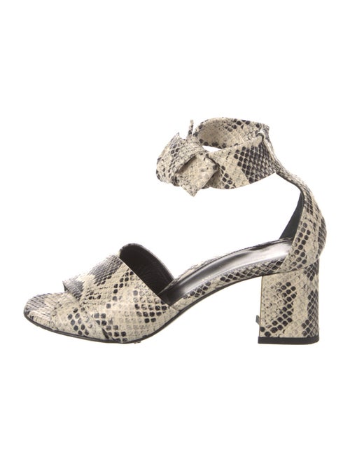 Marion Parke Embossed Leather Animal Print Sandals