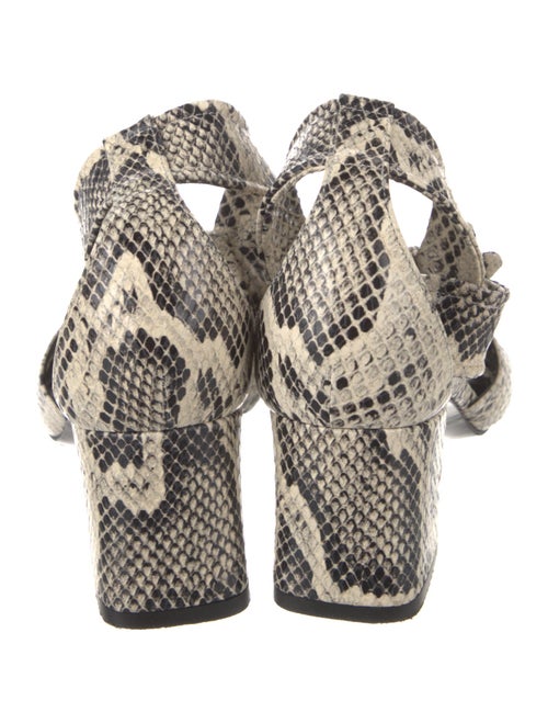 Marion Parke Embossed Leather Animal Print Sandals