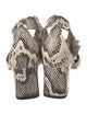 Marion Parke Embossed Leather Animal Print Sandals