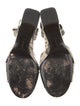 Marion Parke Embossed Leather Animal Print Sandals