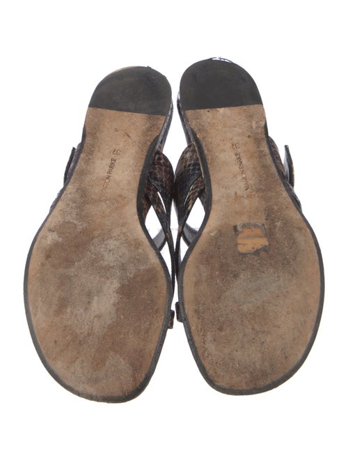 Marion Parke Embossed Leather Animal Print Slides