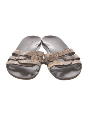 Marion Parke Snakeskin Animal Print Slides