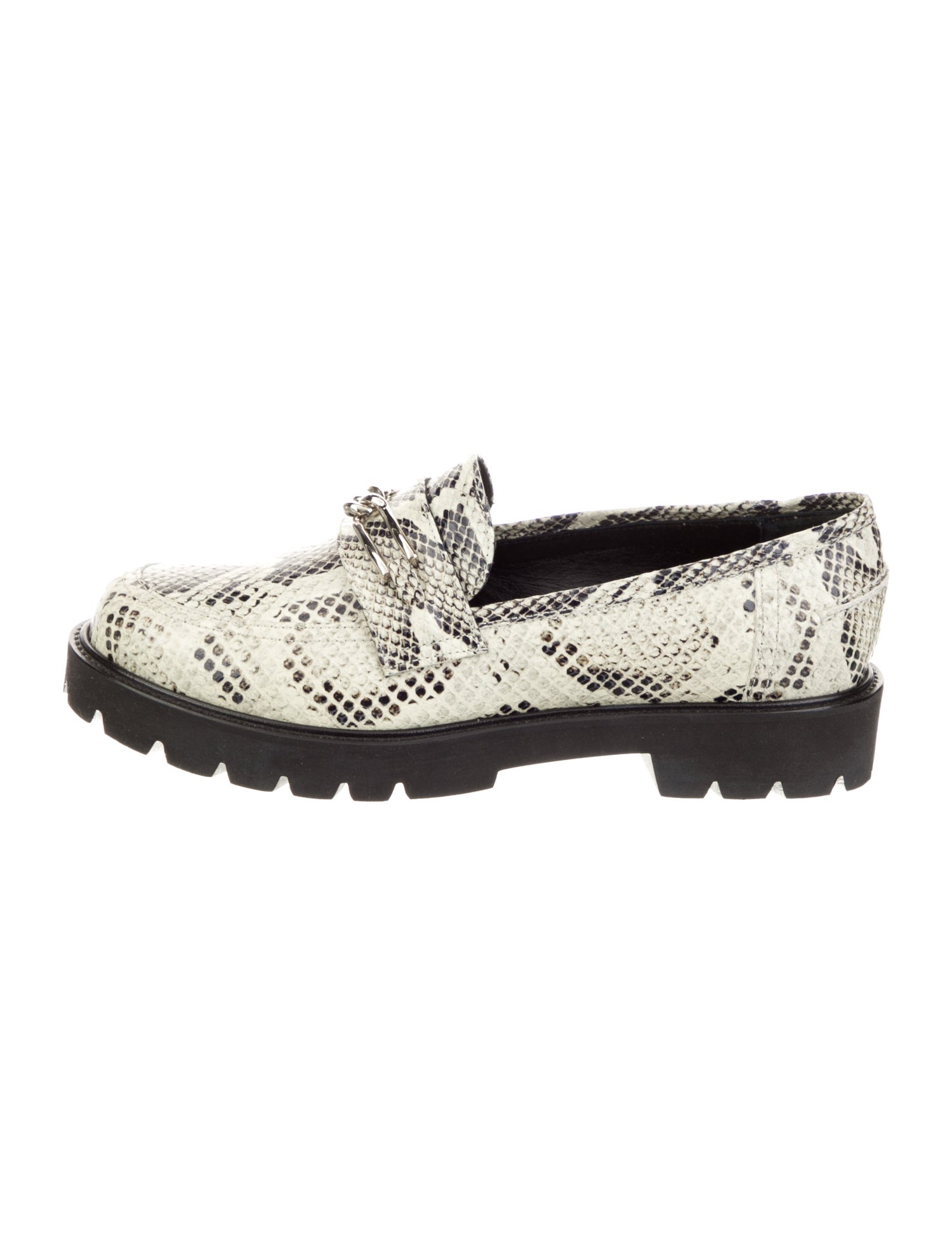 Marion Parke Leather Animal Print Loafers
