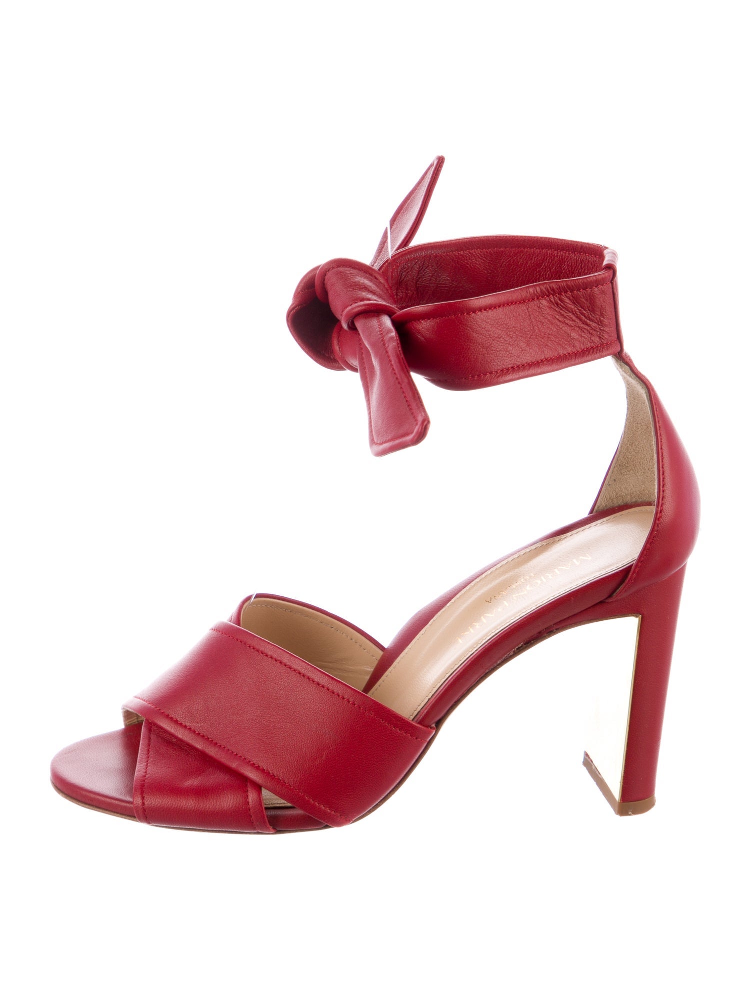 Marion Parke Leather Bow Accents Sandals