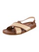 Marion Parke Leather Colorblock Pattern Slingback Sandals