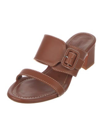 Marion Parke Leather Whipstitch Trim Slides