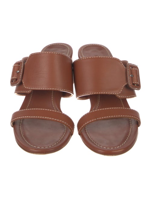 Marion Parke Leather Whipstitch Trim Slides