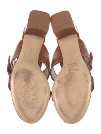 Marion Parke Leather Whipstitch Trim Slides