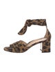 Marion Parke Suede Animal Print Sandals