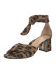 Marion Parke Suede Animal Print Sandals