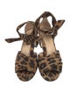 Marion Parke Suede Animal Print Sandals