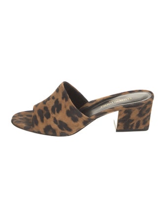 Marion Parke Suede Animal Print Slides