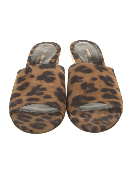 Marion Parke Suede Animal Print Slides