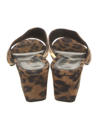 Marion Parke Suede Animal Print Slides