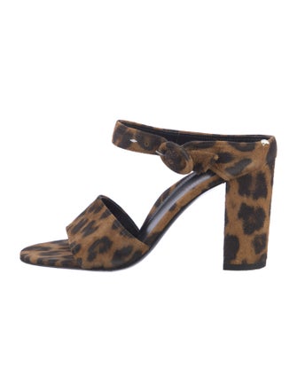 Marion Parke Suede Animal Print Sandals