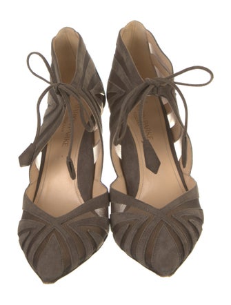 Marion Parke Suede Mesh Accents Pumps