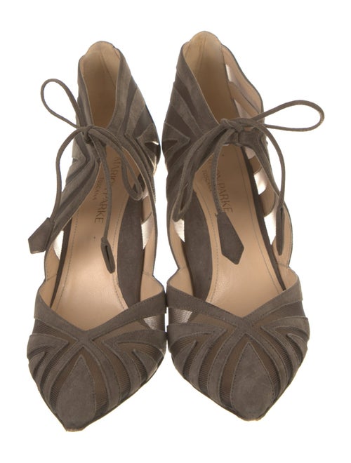 Marion Parke Suede Mesh Accents Pumps