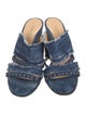 Marion Parke Denim Raw-Edge Trim Slides
