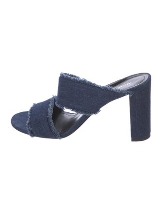 Marion Parke Denim Raw-Edge Trim Slides