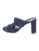 Marion Parke Denim Raw-Edge Trim Slides