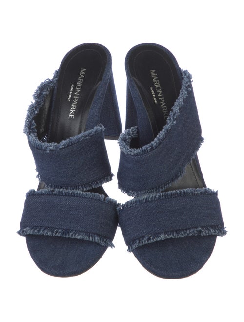 Marion Parke Denim Raw-Edge Trim Slides