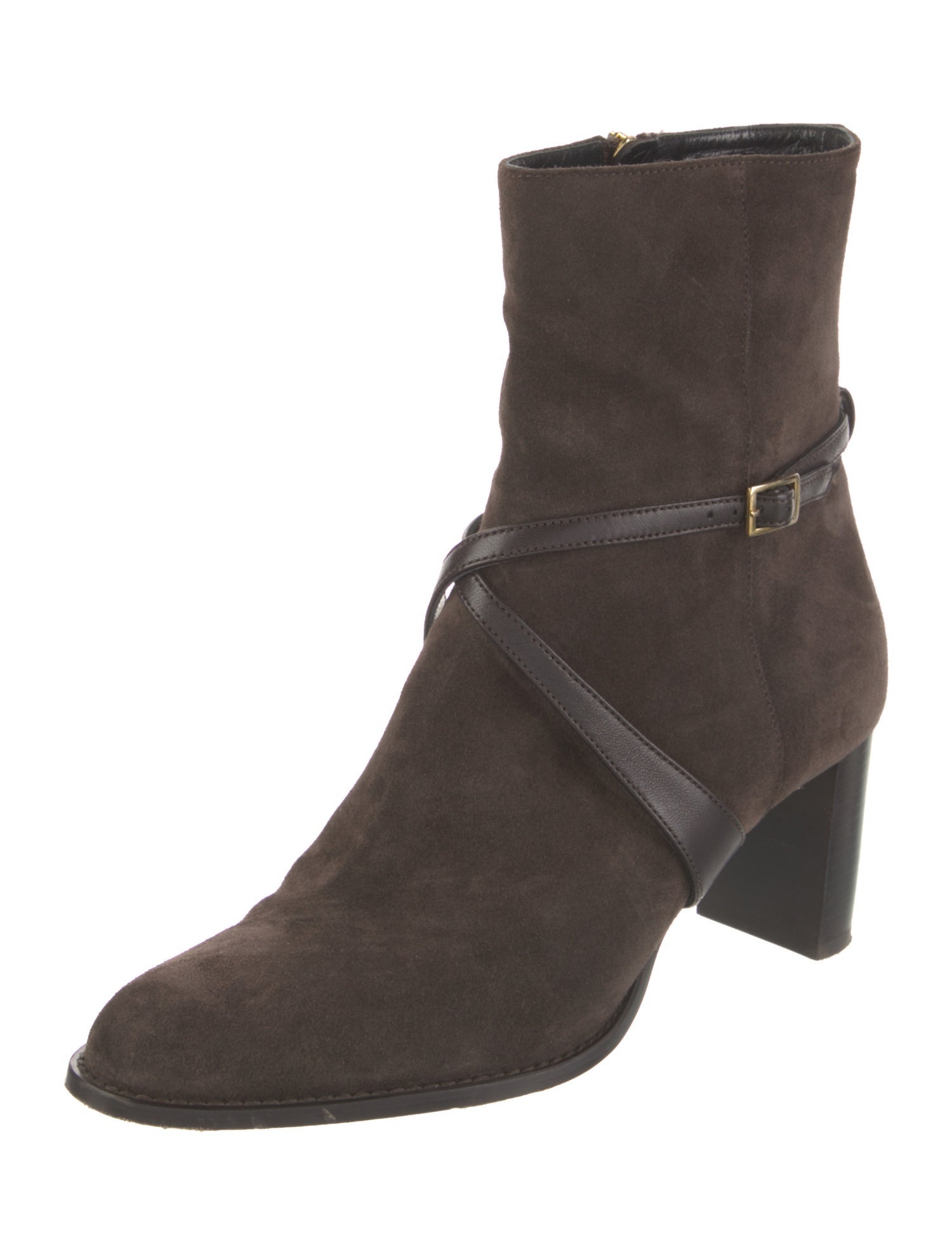 Marion Parke Suede Leather Trim Embellishment Boots