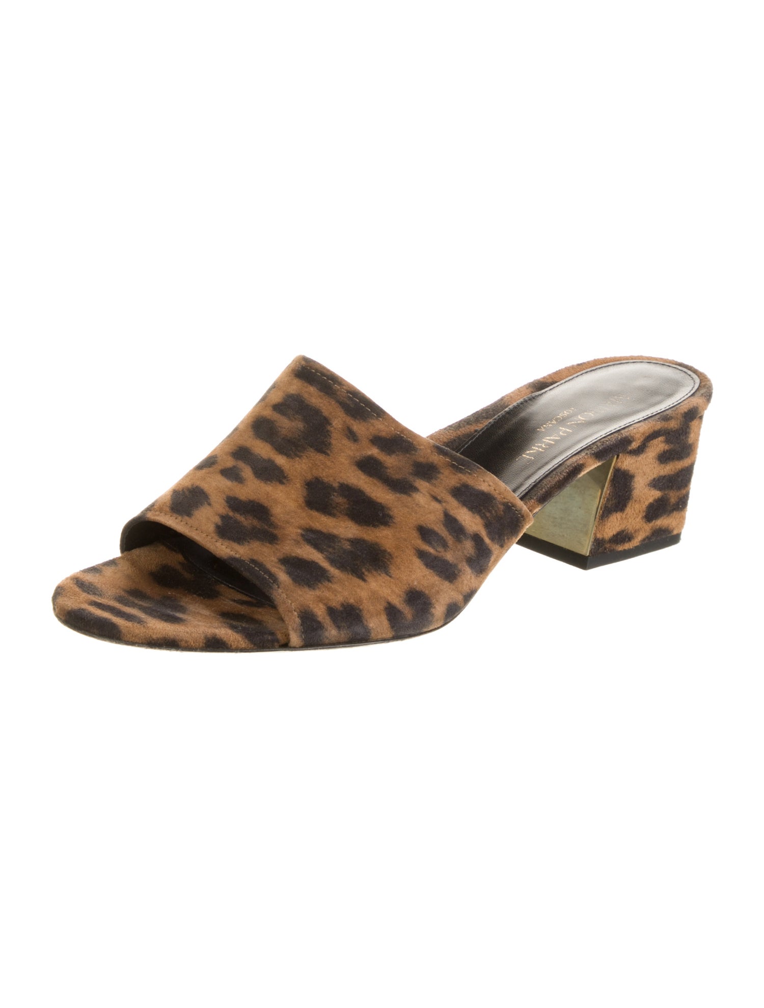Marion Parke Suede Animal Print Slides