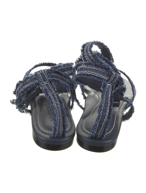 Marion Parke Denim Raw-Edge Trim Gladiator Sandals