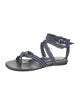 Marion Parke Denim Raw-Edge Trim Gladiator Sandals