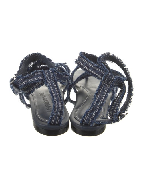 Marion Parke Denim Raw-Edge Trim Gladiator Sandals
