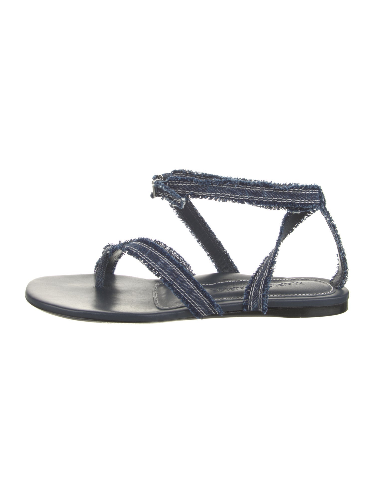 Marion Parke Denim Raw-Edge Trim Gladiator Sandals w/ Tags