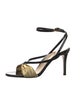 Marion Parke Leather Colorblock Pattern Sandals