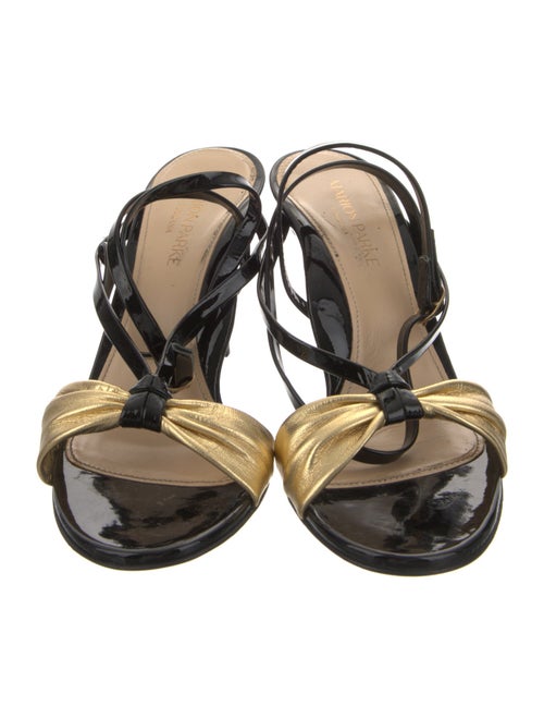 Marion Parke Leather Colorblock Pattern Sandals