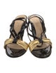Marion Parke Leather Colorblock Pattern Sandals