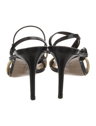 Marion Parke Leather Colorblock Pattern Sandals