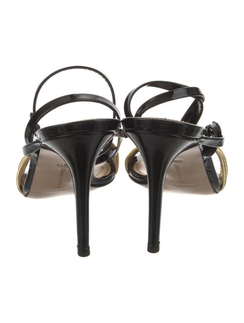 Marion Parke Leather Colorblock Pattern Sandals